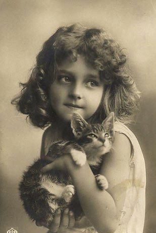 винтажные коты, коты ретро, коты викторианской эпохи