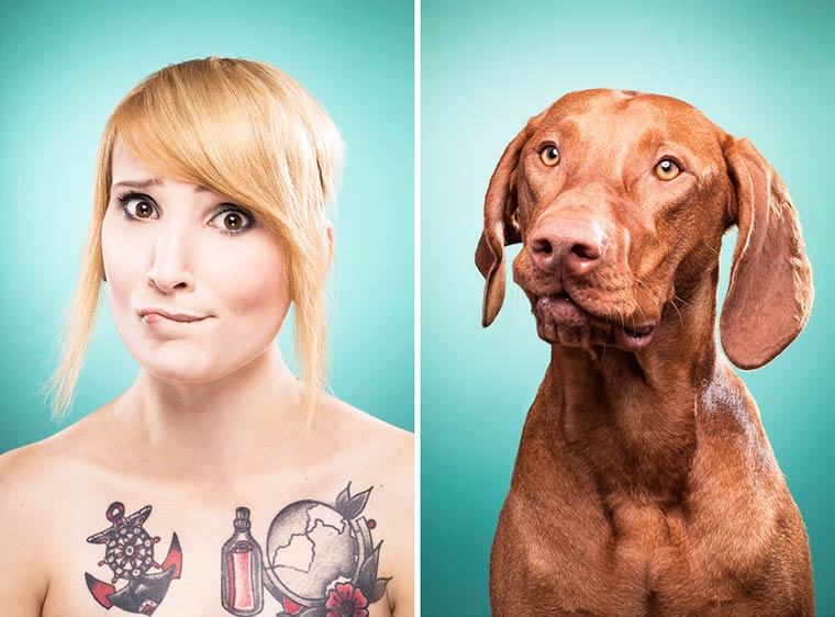 Как собаки: когда фотограф просит людей позировать как их собаки The Dog People? люди и их собаки, люди позируют как собаки, Инес Опифанти, Ines Opifanti, люди похожие на своих собак