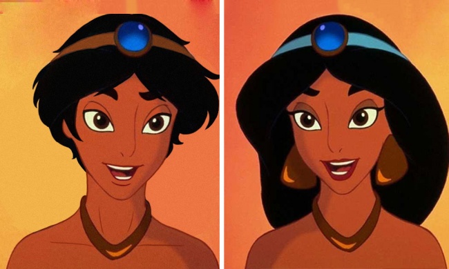 как бы выглядели диснеевские принцессы если бы были принцами, смена пола диснеевских принцесс