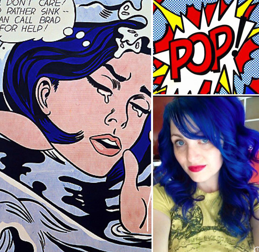 парикмахер красит свои волосы в цвета знаменитых картин, Урсула Гофф