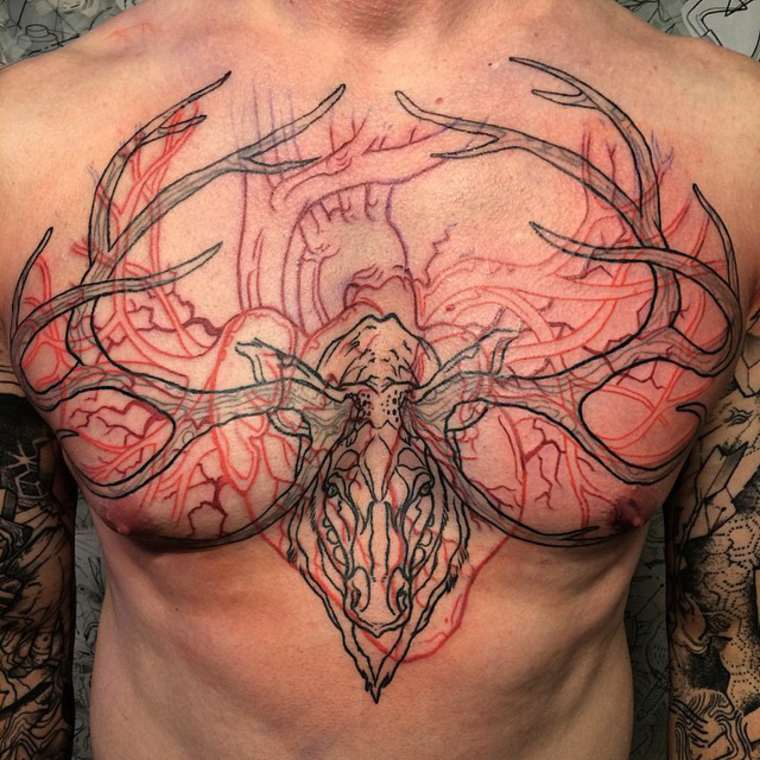 Татуировки, совмещающие женскую красоту с животной сущностью Пабло Пуентес, Pablo Puentes, женская красота животная сущность, девушки и дикие животные