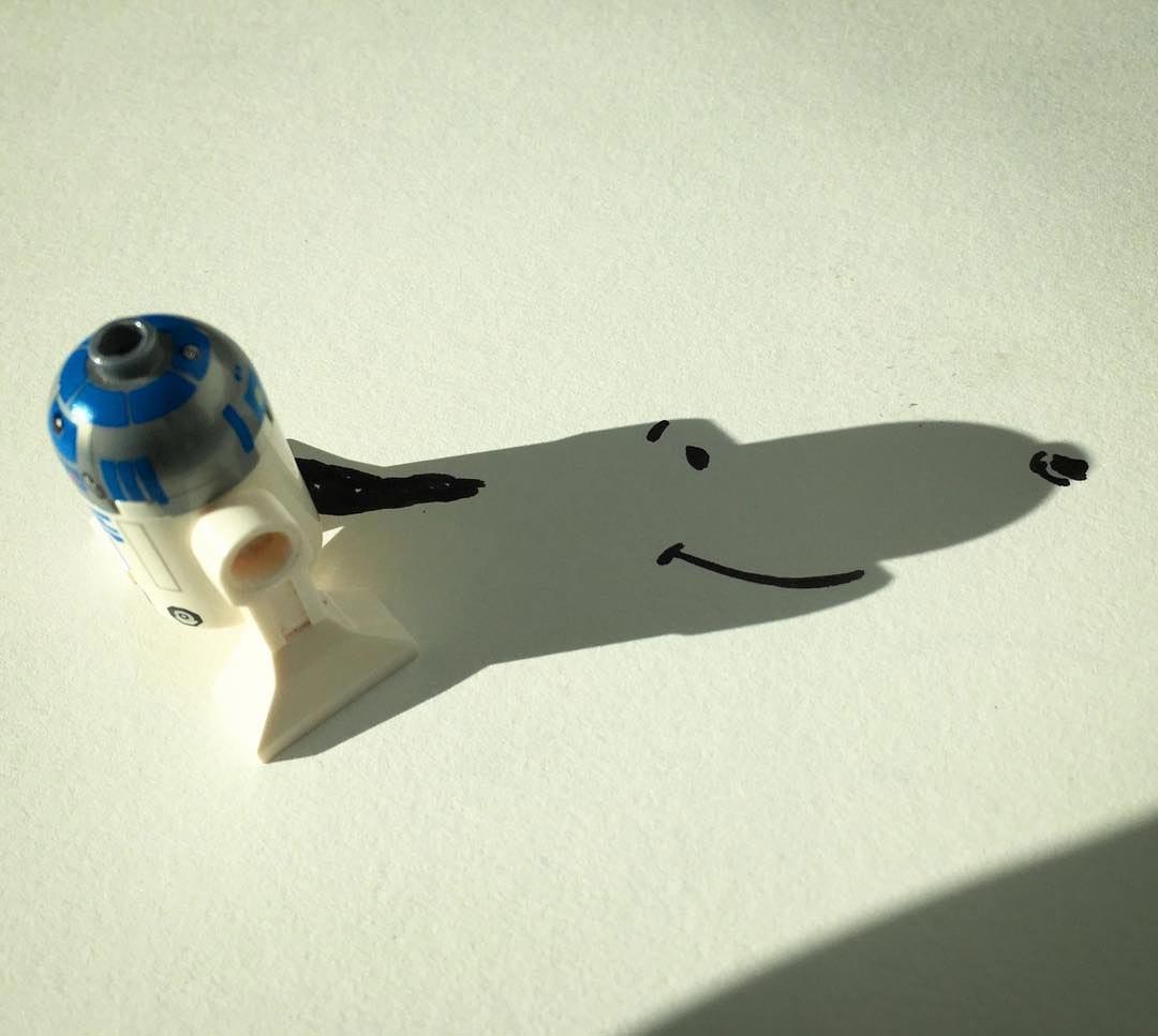 Художник включает тени от повседневных предметов в весёлые иллюстрации Винсент Баль, Vincent Bal, тенелогия, Художник включает тени от повседневных предметов