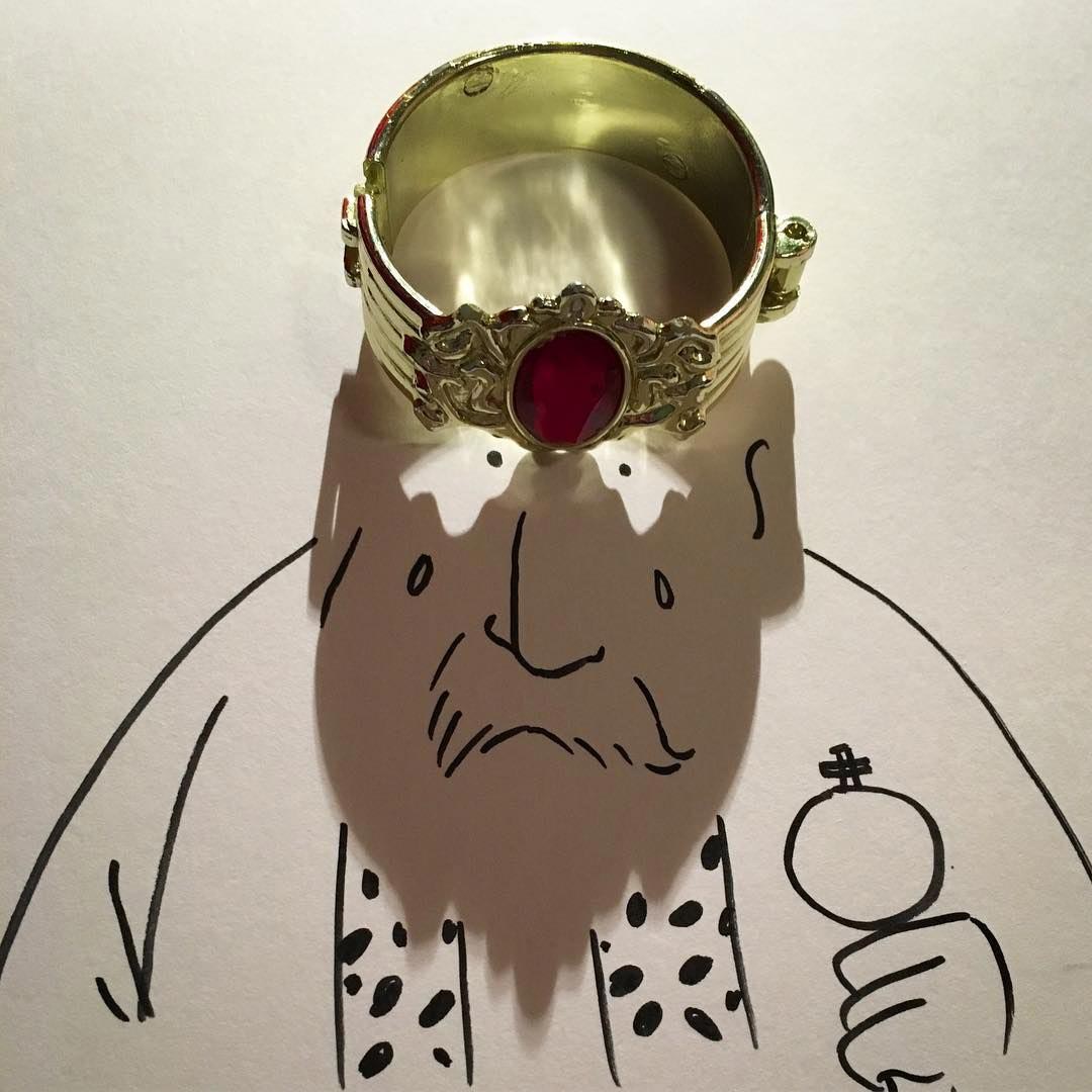 Художник включает тени от повседневных предметов в весёлые иллюстрации Винсент Баль, Vincent Bal, тенелогия, Художник включает тени от повседневных предметов