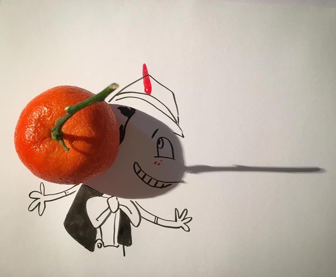 Художник включает тени от повседневных предметов в весёлые иллюстрации Винсент Баль, Vincent Bal, тенелогия, Художник включает тени от повседневных предметов