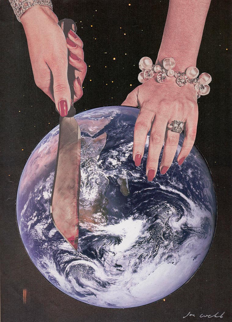 Роскошь и нищета, сатирические коллажи, Джо Уэбб, Joe Webb