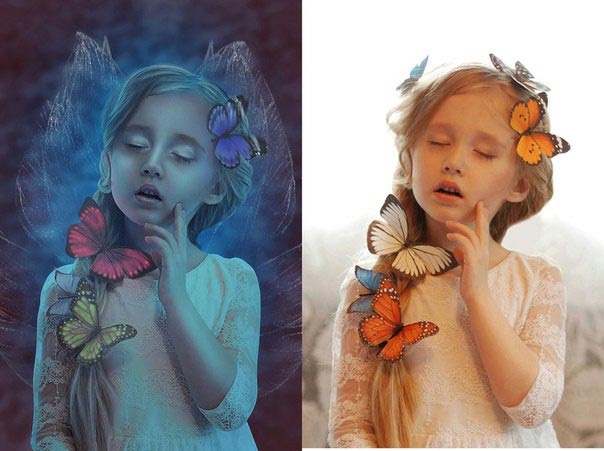 до и после фотошопа, красивый фотошоп