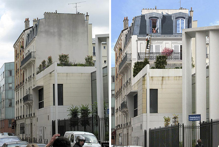 разукрашенные дома, Французский художник разукрашивает стены домов, Патрик Коммеси, Patrick Commecy