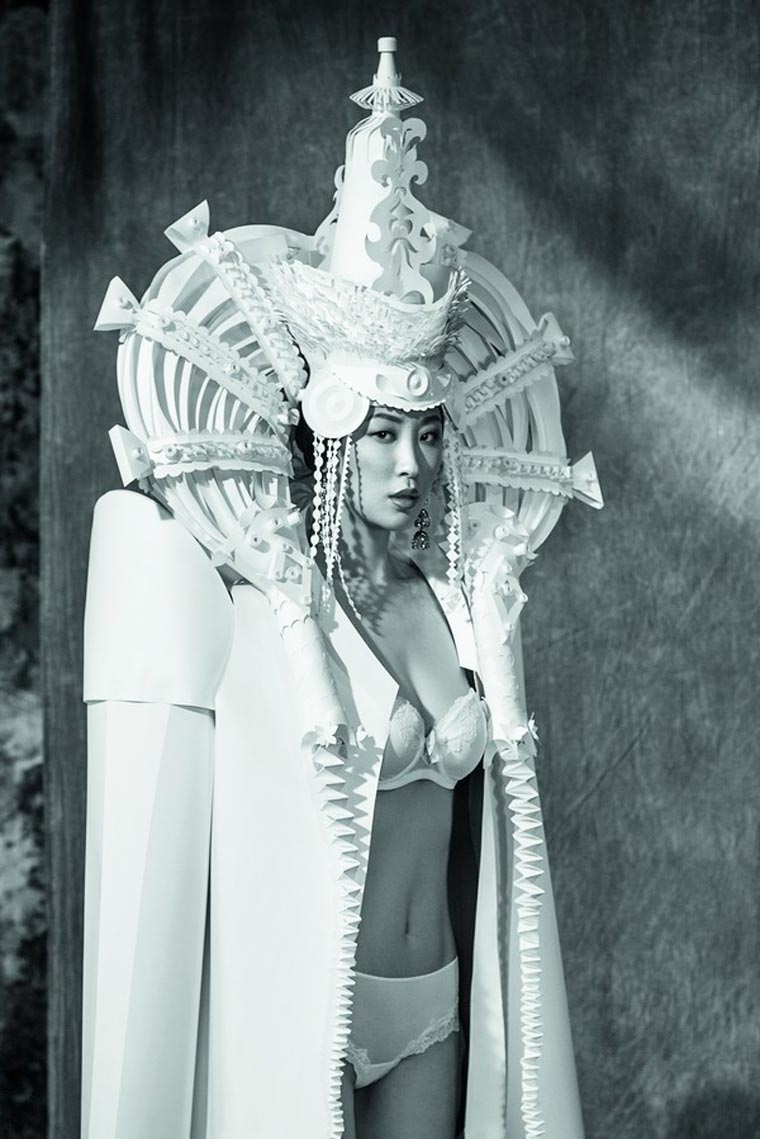 Fashion Paper, бумажные парики и платья, Ася Козина