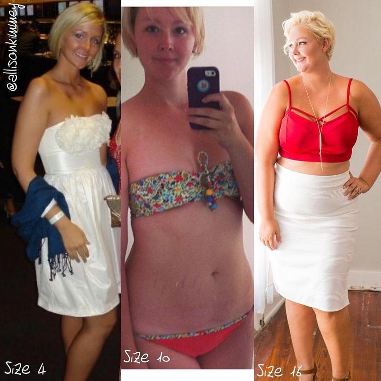 Своей фотографией эта женщина доказала, что похудение это не всегда путь к счастью Эллисон Кимми, Allison Kimmey, похудение не путь к счастью