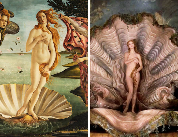 картины в сценах культовых фильмов, шедевры живописи  использованы в сценах культовых фильмов