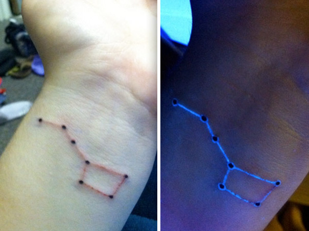 Потрясающие флуоресцентные татуировки, которые светятся в ультрафиолете флуоресцентные татуировки, тату светящиеся в ультрафиолете