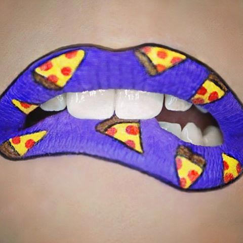 сочный макияж губ, лип арт, яркий макияж губ, оригинальный макияж губ