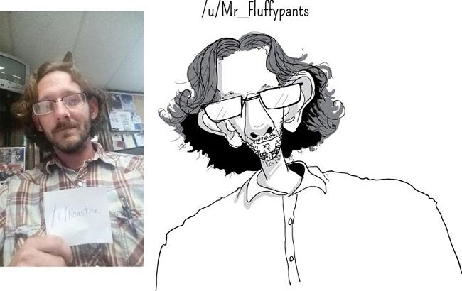 Поджарь меня, roast me, люди просят нарисовать на них карикатуру, sketchyCrab