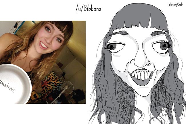 Поджарь меня, roast me, люди просят нарисовать на них карикатуру, sketchyCrab