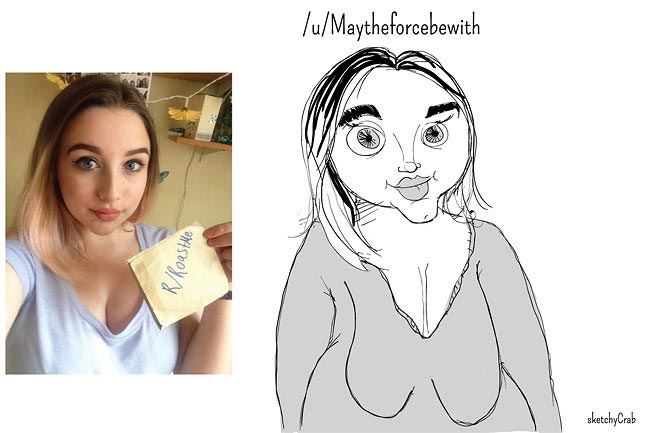 Поджарь меня, roast me, люди просят нарисовать на них карикатуру, sketchyCrab