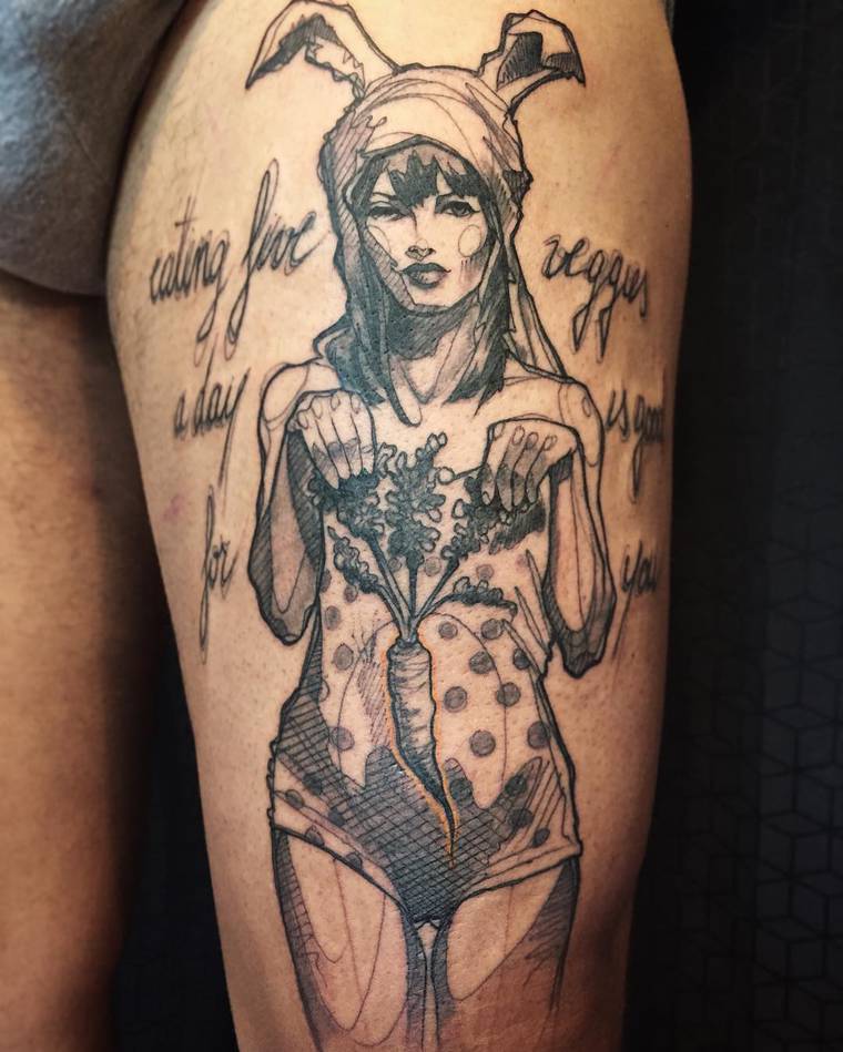 тату в виде эскизов, татуировщик Луазо, L’oiseau tattoo