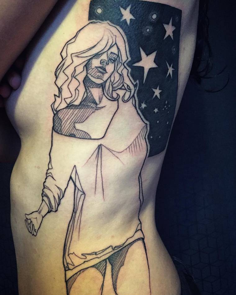 тату в виде эскизов, татуировщик Луазо, L’oiseau tattoo