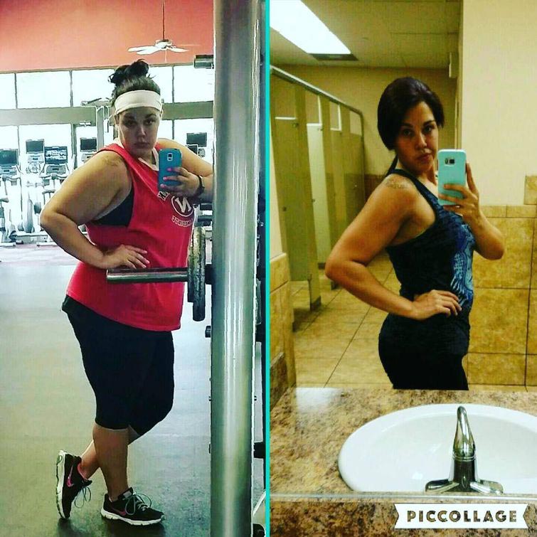 похудела на 70 кг, до и после похудения