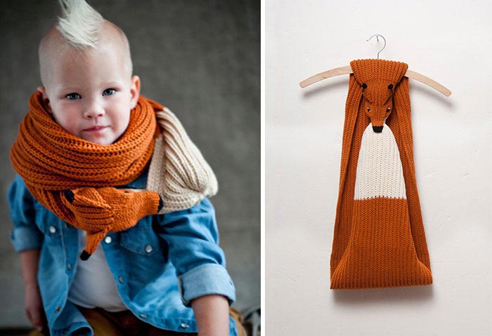 шарфы в виде животных, шарфы кусают сами себя