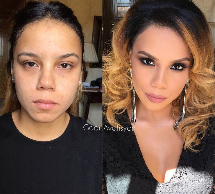 визажист преображает женщин при помощи макияжа, Гоар Аветисян
