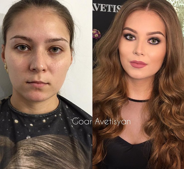 визажист преображает женщин при помощи макияжа, Гоар Аветисян