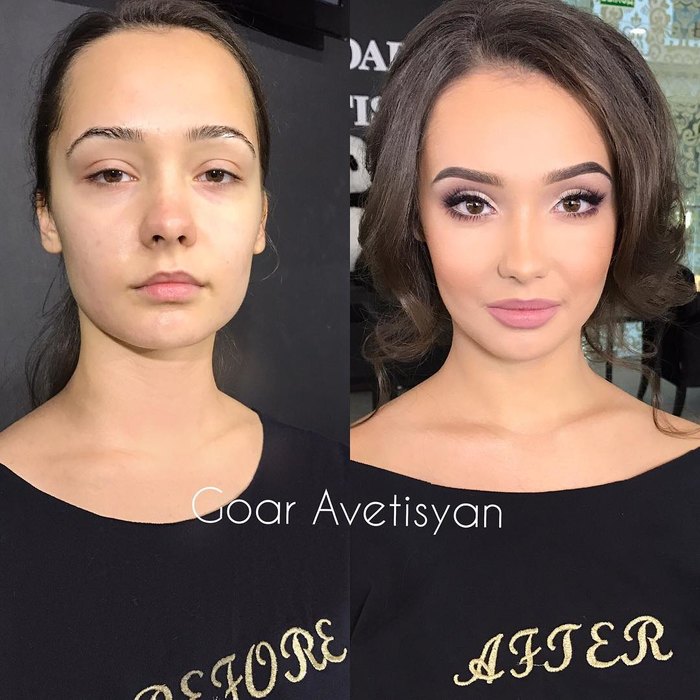 визажист преображает женщин при помощи макияжа, Гоар Аветисян