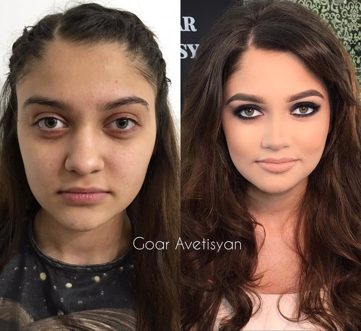 визажист преображает женщин при помощи макияжа, Гоар Аветисян