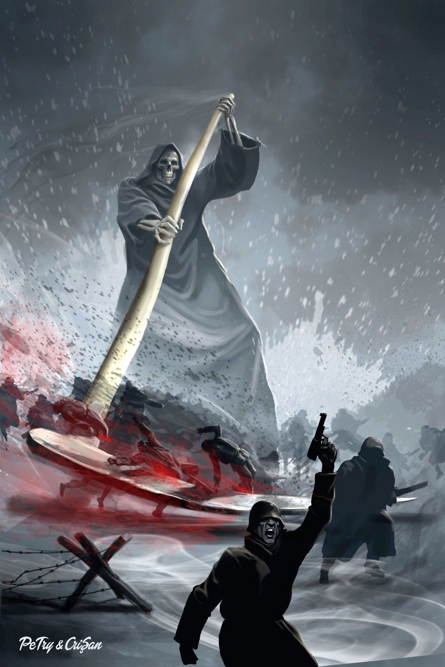 Сатирические иллюстрации, Хория Кришан и Богдан Петри 