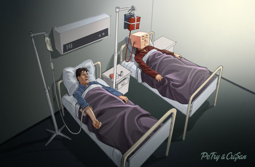 Сатирические иллюстрации, Хория Кришан и Богдан Петри 