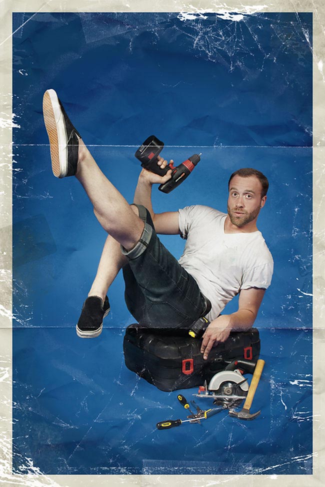 Men-Ups! — юмористические фотографии мужчин, позирующих в знаменитых пинап-позах Men-Ups, мужчины в стиле пинап, Район Сабин, Rion Sabean