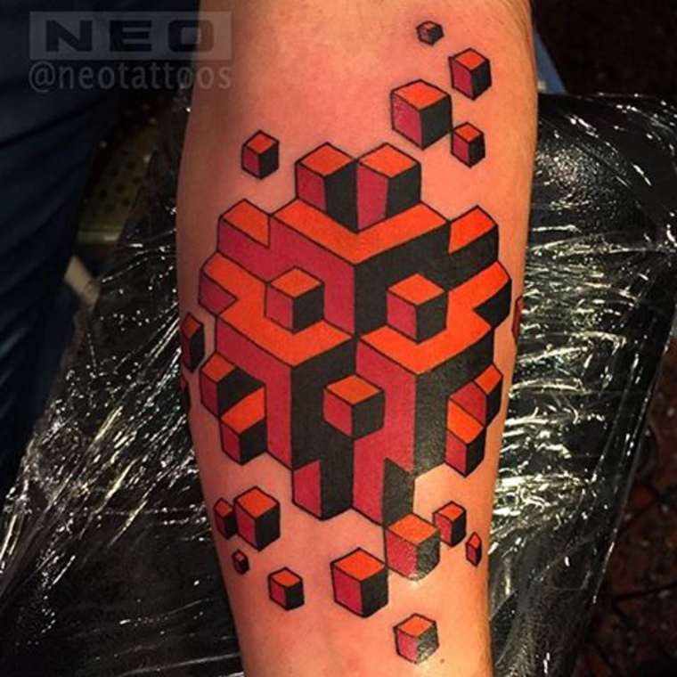 Neo tattoos, геометрические татуировки, тату геометрия