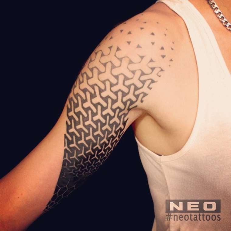 Neo tattoos, геометрические татуировки, тату геометрия