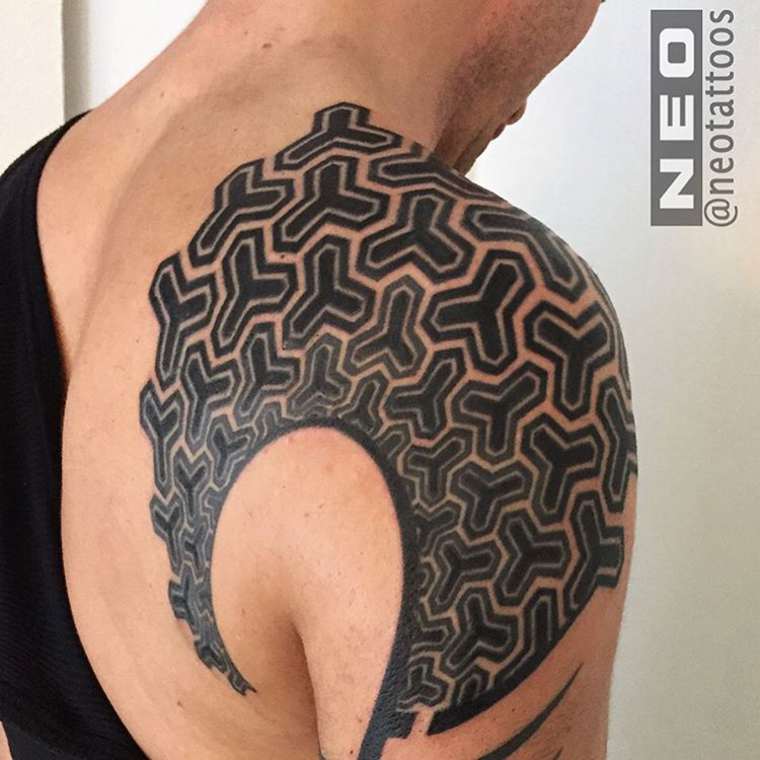 Neo tattoos, геометрические татуировки, тату геометрия