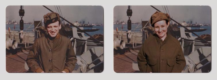 воссоздала фотографии своих родственников, воссоздала семейные фотографии