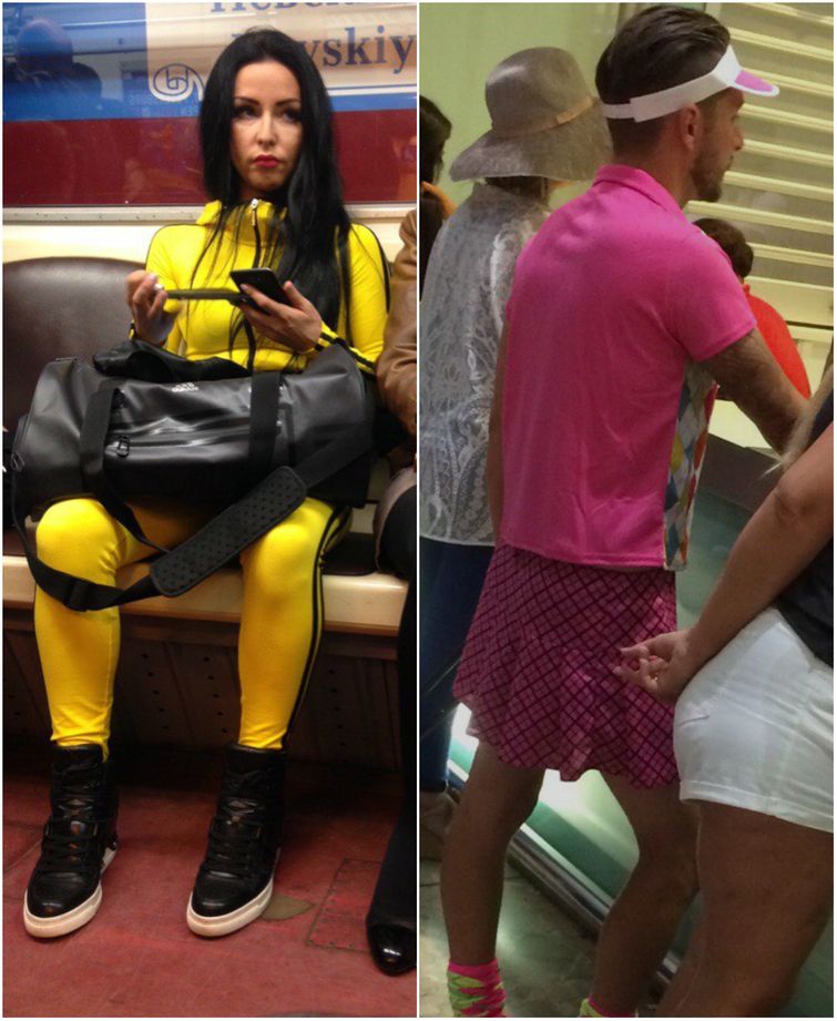 мода петербургского метро, мода метро, модники в транспорте, странные пассажиры метро 