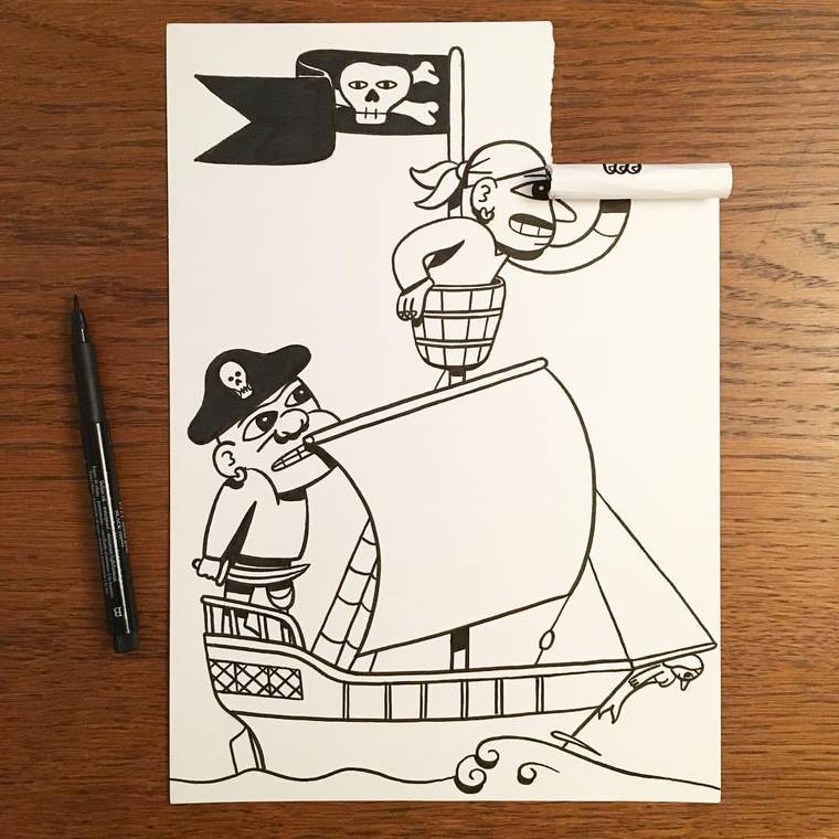 HuskMitNavn, 3D-постановки из бумаги, 3D-рисунки из бумаги