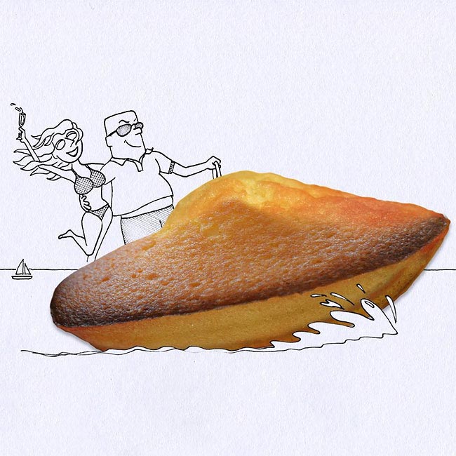 Массимо Фенати, Massimo Fenati, художник включает еду в свои иллюстрации