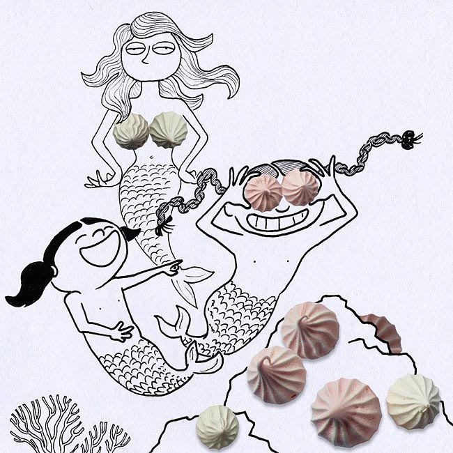 Массимо Фенати, Massimo Fenati, художник включает еду в свои иллюстрации