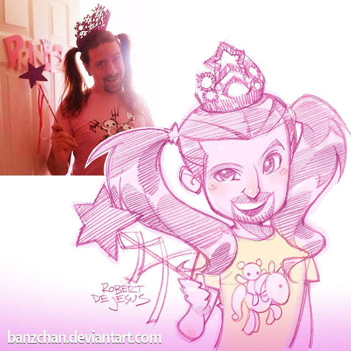 Роберт Де Джизес Robert De Jesus, фотографии в стиле аниме