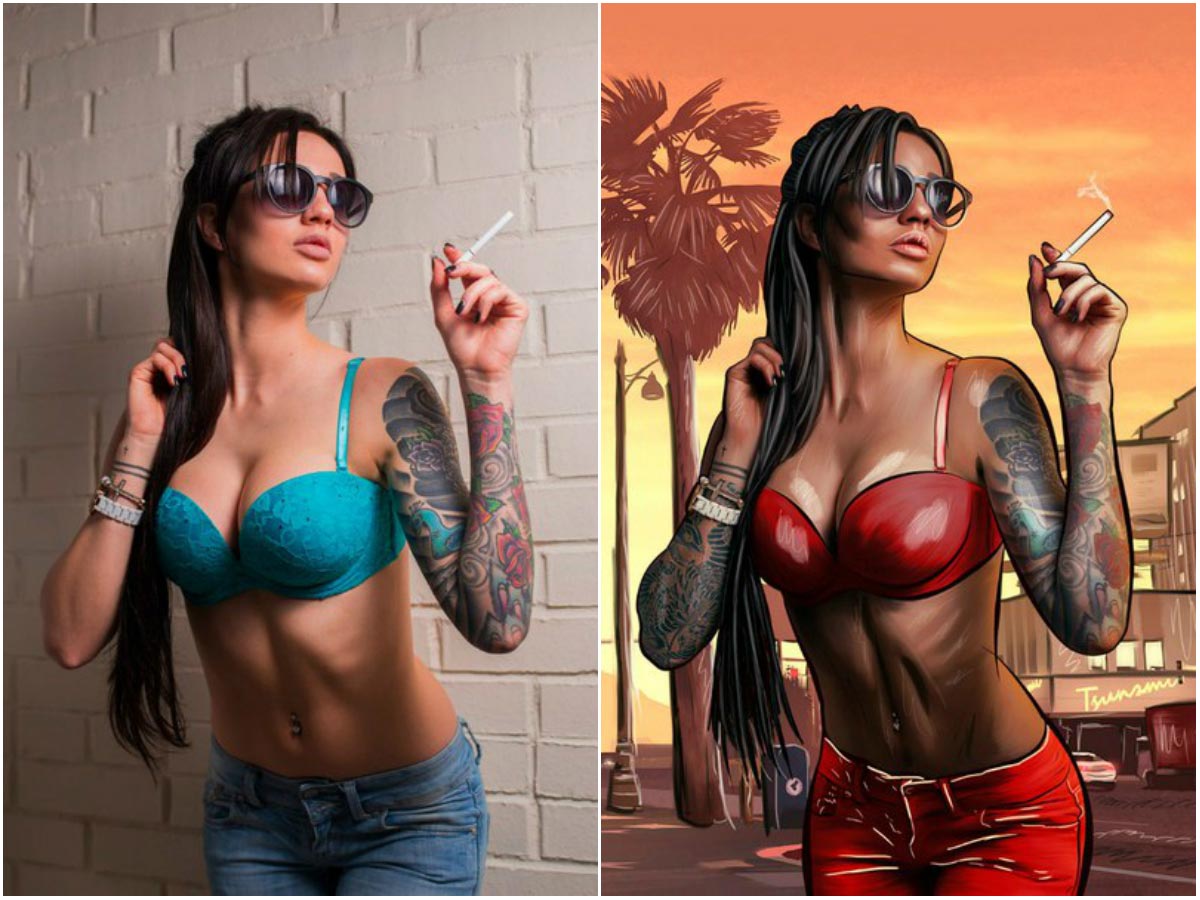 до и после фотошопа, красивый фотошоп