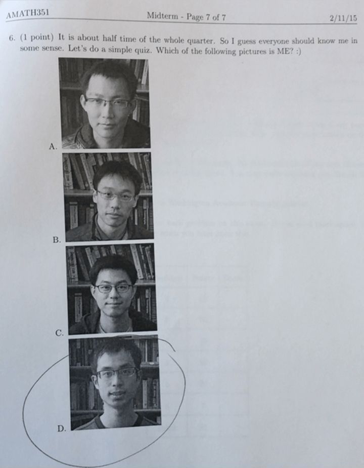 Учитель добавил хитрый вопрос к экзаменационному тесту, чтобы проверить посещали ли студенты его лекции хитрый вопрос в экзаменационном тесте, вопрос в тесте узнать учителя на фото, учитель тролль