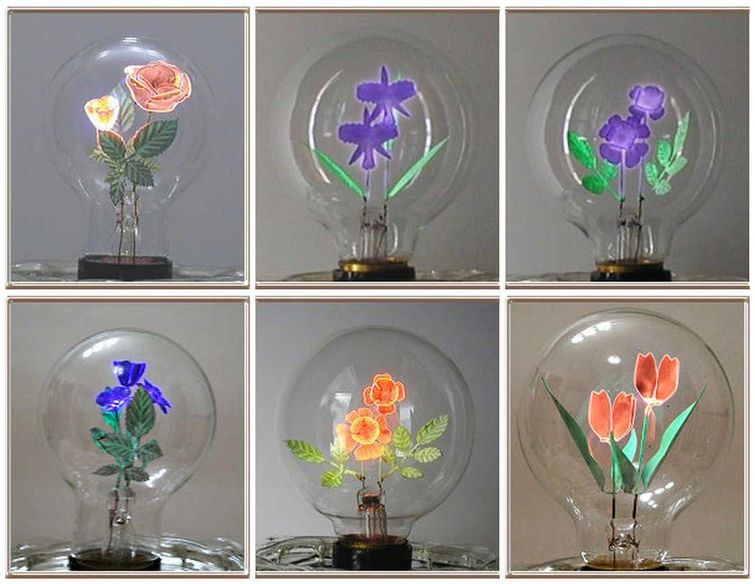 Цветы в лампочках