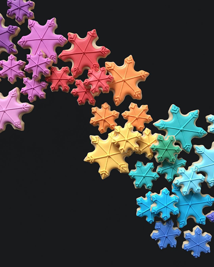 графический дизайнер печёт печенья, красивое печенье, Холли Фокс