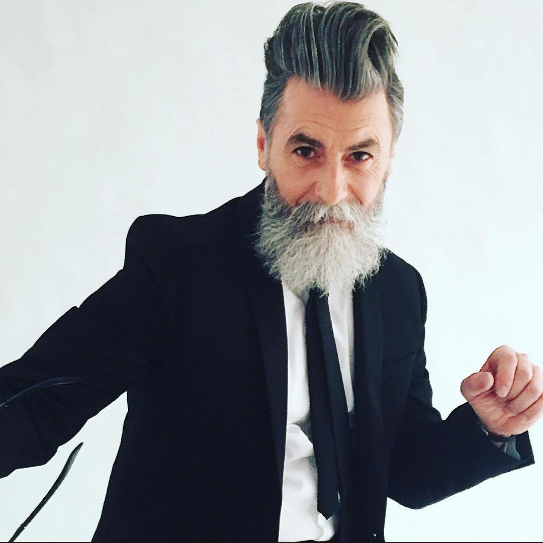 60-летний мужчина отрастил бороду и стал моделью, пенсионер-хипстер фотомодель, Филипп Дюма, Philippe Dumas