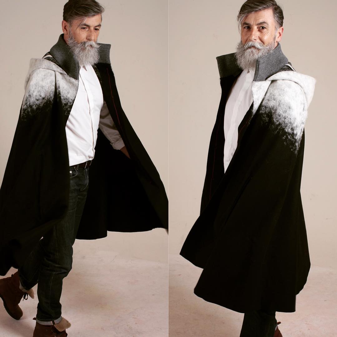60-летний мужчина отрастил бороду и стал моделью, пенсионер-хипстер фотомодель, Филипп Дюма, Philippe Dumas