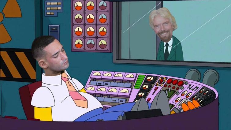 Ричард Брэнсон фотожабы, Ричард Брэнсон застукал работника спящим, Ричард Брэнсон и спящий сотрудник