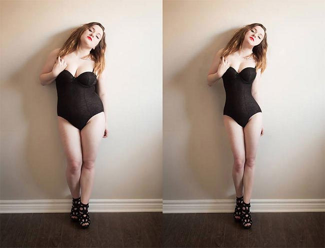 Thinner Beauty, модели плюс худеют фотошоп, цифровая липосакция, похудеть при помощи фотошопа