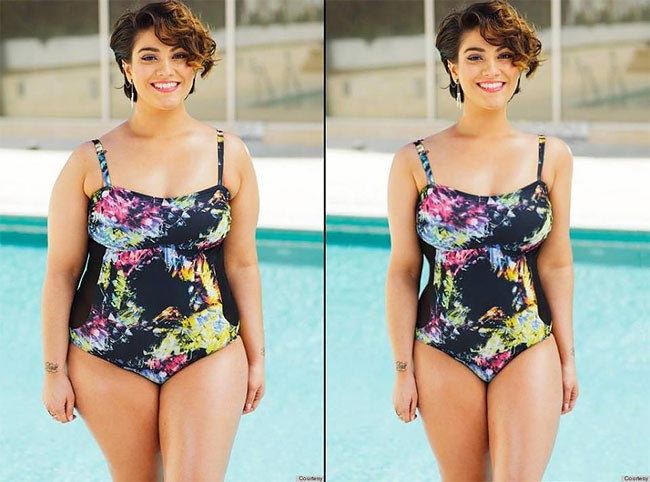 Thinner Beauty, модели плюс худеют фотошоп, цифровая липосакция, похудеть при помощи фотошопа