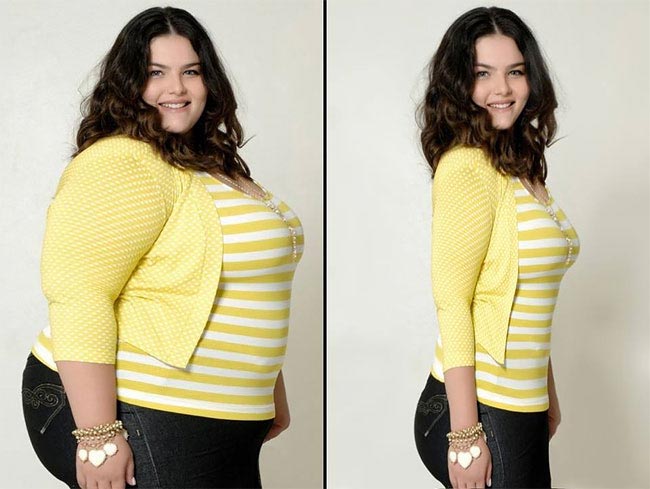 Thinner Beauty, модели плюс худеют фотошоп, цифровая липосакция, похудеть при помощи фотошопа