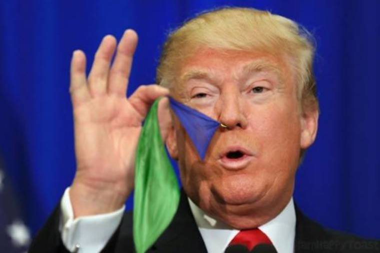 Трамп показывает фокусы, художник заставил Трампа показывать фокусы